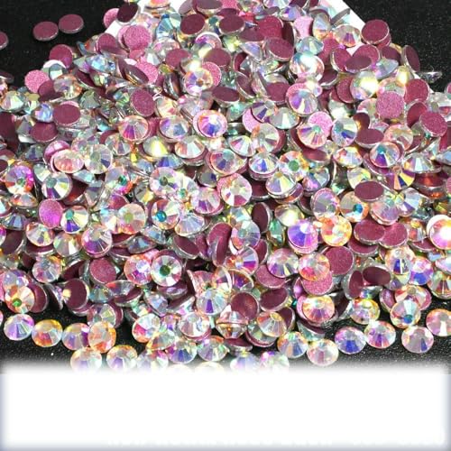GlitterCrystal AB-Strasssteine SS3-SS50 auf der Rückseite, zum Nähen und für Stoff, Nagelkunst, Strass-Dekorationen GlitterCrystal AB-Strasssteine SS3-SS50 auf der Rückseite, zum Nähen und für Stoff, Nagelkunst, Strass-Dekorationen von ZQJIFHAKOT