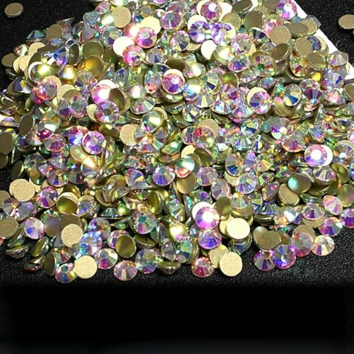 GlitterCrystal AB-Strasssteine SS3-SS50 auf der Rückseite, zum Nähen und für Stoff, Nagelkunst, Strass-Dekorationen GlitterCrystal AB-Strasssteine SS3-SS50 auf der Rückseite, zum Nähen und für Stoff, Nagelkunst, Strass-Dekorationen von ZQJIFHAKOT