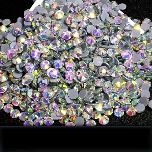 GlitterCrystal AB-Strasssteine SS3-SS50 auf der Rückseite, zum Nähen und für Stoff, Nagelkunst, Strass-Dekorationen GlitterCrystal AB-Strasssteine SS3-SS50 auf der Rückseite, zum Nähen und für Stoff, Nagelkunst, Strass-Dekorationen von ZQJIFHAKOT