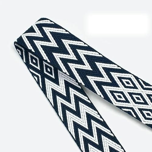 Polyester-Jacquard-Gurtband für Gurtband, Tasche, Rucksack, Nähen, Schrägband, Zubehör, 4 m, 2,2 mm dick, 38/50 mm Polyester-Jacquard-Gurtband für Gurtband, Tasche, Rucksack, Nähen, Schrägband, Zubehör, 4 m, 2,2 mm dick, 38/50 mm von ZQJIFHAKOT