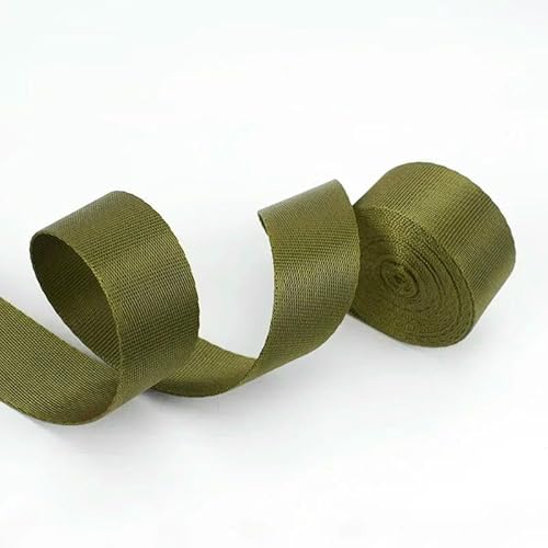 Polyester-Nylon-Gurtband, Rucksackgurt, Hundehalsband, Kleidung, Gürtel, Schrägband, Nähzubehör, 5 m, 20–50 mm von ZQJIFHAKOT