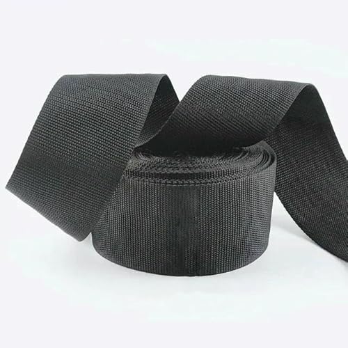 Schwarzes Polyester-Gurtband, Rucksackgurt, Haustierhalsband, Gürtel, Tasche, Nähen, Schrägband, Kleidung, Zubehör, 10 m, 20 mm - 100 mm Schwarzes Polyester-Gurtband, Rucksackgurt, Haustierhalsband, Gürtel, Tasche, Nähen, Schrägband, Kleidung, Zubehör, 10 m, 20 mm - 100 mm von ZQJIFHAKOT