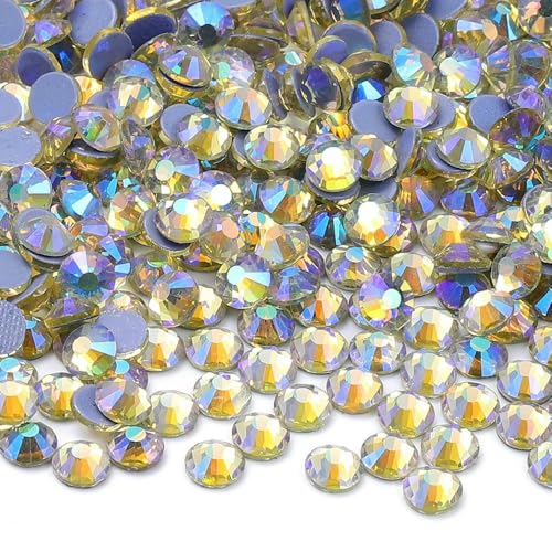Verschiedene Farben, Kristall-AB-Fix-Strasssteine, Glas, flache Rückseite, Glitzer, für Nagelkunst, Nähen und Stoffdekoration Verschiedene Farben, Kristall-AB-Fix-Strasssteine, Glas, flache Rückseite, Glitzer, für Nagelkunst, Nähen und Stoffdekoration von ZQJIFHAKOT