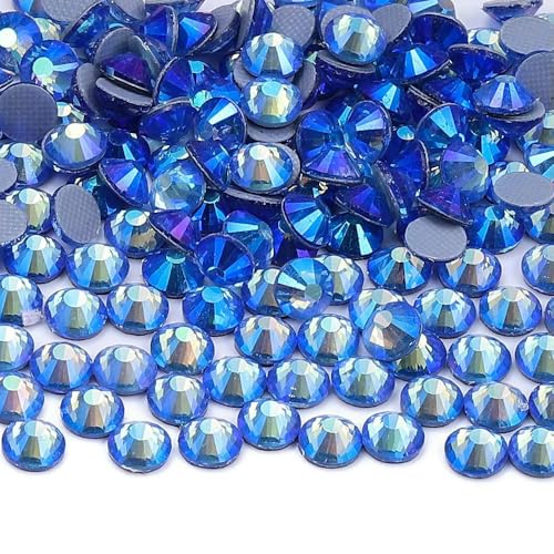 Verschiedene Farben, Kristall-AB-Fix-Strasssteine, Glas, flache Rückseite, Glitzer, für Nagelkunst, Nähen und Stoffdekoration von ZQJIFHAKOT