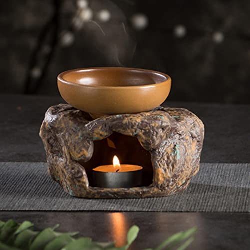 ZQJKL Duftlampe Keramik mit Kerzenhalter Duftlampe Teelicht Keramik Wachs Aromalampe Duftöl Teelichthalter Dekoration für Zuhause, aus Eisen, Aromatherapie-Lampe ZQJKL Duftlampe Keramik mit Kerzenhalter Duftlampe Teelicht Keramik Wachs Aromalampe Duftöl Teelichthalter Dekoration für Zuhause, aus Eisen, Aromatherapie-Lampe von ZQJKL
