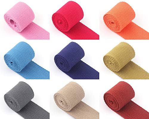 1,5 Zoll (38 mm) breites natürliches Baumwoll-Leinengurtband für Canvas-Taschen-Geldbörsengriffe für Tragetaschenpolster-Gurtbandgürtel 1 Yard von ZQMALL