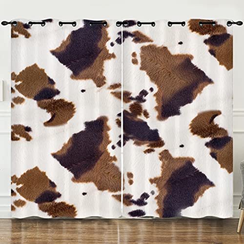 Vorhänge Creme Weiß Braun Verdunkelungsvorhang Weich Vorhang Blickdicht Wohnzimmer Verdunklungsvorhänge Schlafzimmer Gardine Blickdicht Curtains Schallschutz Blickdichte Vorhänge 2x140x180cm von ZQMHCY