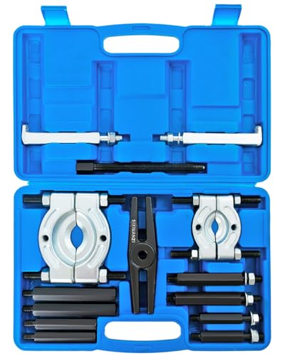 ZQYPENOZ Set, Lagertrenner- und Abzieher-Set mit 5 Tonnen Kapazität, 14-teiliges Ritzelradlager-Entfernungsset, Hochleistungs-Lagerspalter-Werkzeugset mit 2"- und 3"-Backen ZQYPENOZ Set, Lagertrenner- und Abzieher-Set mit 5 Tonnen Kapazität, 14-teiliges Ritzelradlager-Entfernungsset, Hochleistungs-Lagerspalter-Werkzeugset mit 2"- und 3"-Backen von ZQYPENOZ