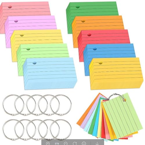 1000 Stück Sticky Notes, Haftnotizzettel, Haftnotizen zum Markieren und Hervorheben von Seiten, Schreibbar, Repositionierbar Fläche/Einheit von ZQZXD