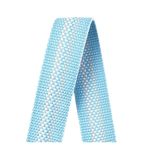 Gurtband 1/2/3/4/5M Polyester Gurtband Jacquard Baumwolle Gurt Tasche Kleidung Rucksack Band Schrägband Band DIY Nähzubehör(LakeBlue-30mm,5Meters) von ZRHWSPD