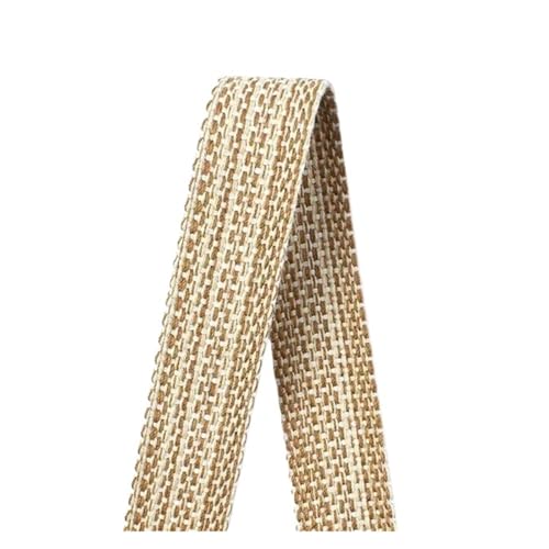 Gurtband 1/2/3/4/5M Polyester Gurtband Jacquard Baumwolle Gurt Tasche Kleidung Rucksack Band Schrägband Band DIY Nähzubehör(LightCoffee-20mm,2Meters) von ZRHWSPD