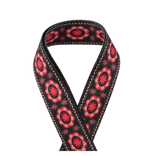 Gurtband 1/2/5 Yards 38 mm Jacquardbänder, mehrfarbiges Streifenmuster, Basteln, Polyester-Gurtband, neue Dekoration im ethnischen Stil, Nylonband(Color-12,1yard) von ZRHWSPD