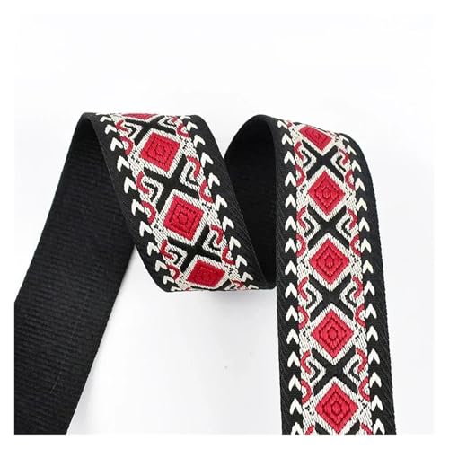 Gurtband 1–5 Meter 38/50 mm Jacquard-Gurtband, 1,8 mm dick, Taschengurtband for Nähen von Kleidung, Gepäck, Gürtelmaterial, Zubehör(14-50mm,5Meters) von ZRHWSPD