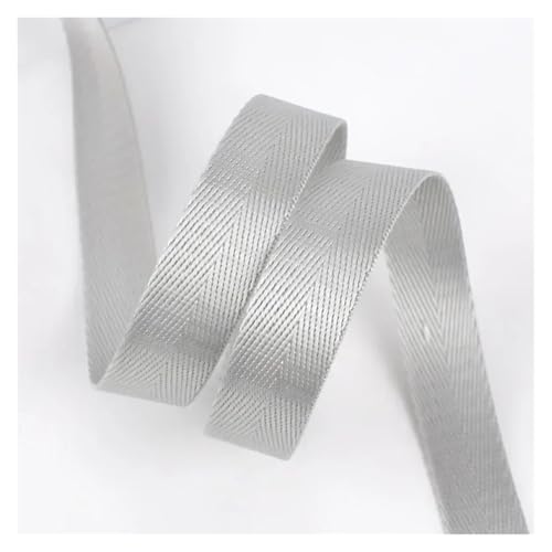 Gurtband 10 Meter 20–50 mm Nylon-Gurtband, Bänder for Gürtel, Hundehalsband, Rucksackgurt, Meterware, Schrägband, DIY-Nähzubehör(RD001-SilverGray,38mm) von ZRHWSPD