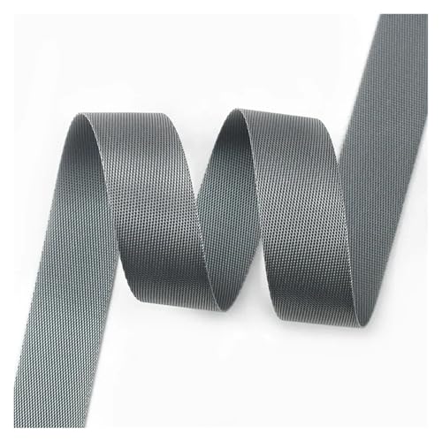 Gurtband 10 Meter 20–50 mm Nylon-Gurtband, Bänder for Gürtel, Hundehalsband, Rucksackgurt, Meterware, Schrägband, DIY-Nähzubehör(RD113-Gary,38mm) von ZRHWSPD