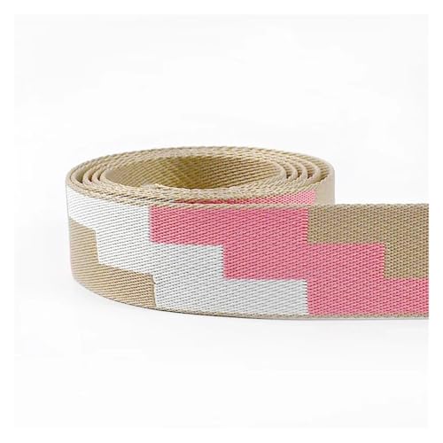 Gurtband 2/4 Meter 38 mm Jacquard-Nylon-Gurtband, ethnisches Band for Taschengurt, Rucksackgürtel, Schrägband, DIY, Gepäck, Nähzubehör(RD050-02,38mm-2Meters) von ZRHWSPD