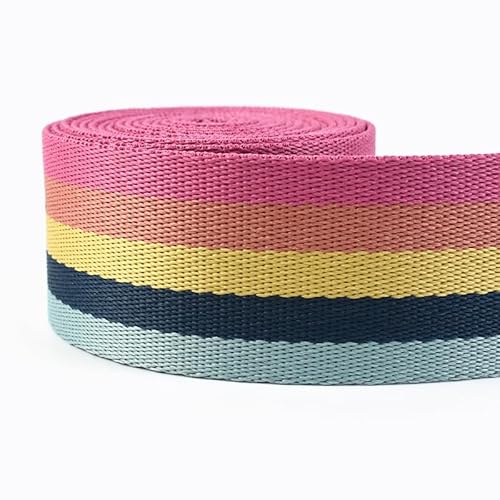 Gurtband 2/4 m, 2,2 mm dick, 38/50 mm, Polyester-Jacquard-Gurtband, Band for Gurt, Gürtel, Tasche, Rucksack, DIY, Nähen, Schrägband, Zubehör(RD053-01,50mm-2Meters) von ZRHWSPD