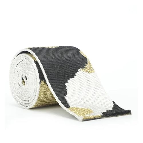 Gurtband 2/5 meter Leopard Nylon Gurtband 50mm Jacquard Band Taschen Gurt Sicherheitsgurt Rucksack Schrägband 1,5mm dick DIY Nähzubehör(RD190-Camouflage4,50mm-2Meters) von ZRHWSPD