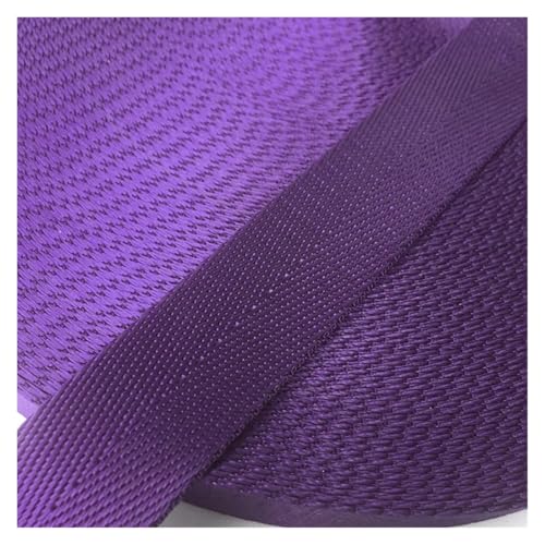 Gurtband 2 Meter 1"(25mm) Gurt Nylon Gurtband Fischgrätenmuster Rucksack Umreifung Nähtasche Gürtel Zubehör(Deep Purple) von ZRHWSPD