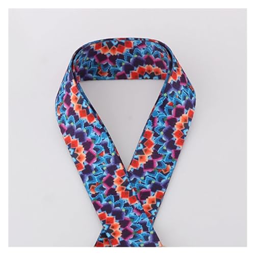 Gurtband 5/10/50 Yards 38 mm Jacquard-Umreifungsband, mehrfarbiges Streifenmuster, Kleidungsdekoration, verschleißfester Rucksackgürtel, Baumwollgurtband(3,50yards) von ZRHWSPD