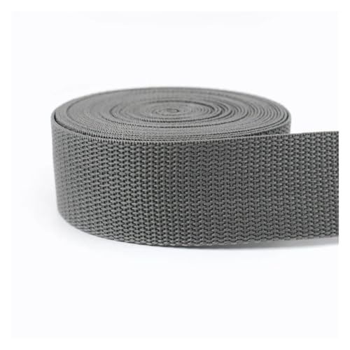 Gurtband 5 Meter 20–50 mm Polypropylen PP Nylon Gurtband for Gürtelband Hundehalsband Geschirr Outdoor Band Kleidungsstück Schuhe Band(6MidGray,20mm) von ZRHWSPD