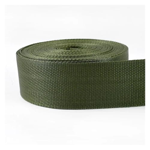 Gurtband 5 Meter 20–50 mm Polypropylen PP Nylon Gurtband for Gürtelband Hundehalsband Geschirr Outdoor Band Kleidungsstück Schuhe Band(Deep Green,38mm) von ZRHWSPD