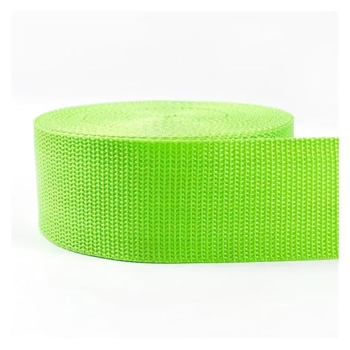 Gurtband 5 Meter 20–50 mm Polypropylen PP Nylon Gurtband for Gürtelband Hundehalsband Geschirr Outdoor Band Kleidungsstück Schuhe Band(Green,38mm) von ZRHWSPD