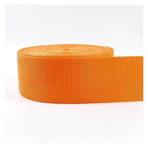Gurtband 5 Meter 20–50 mm Polypropylen PP Nylon Gurtband for Gürtelband Hundehalsband Geschirr Outdoor Band Kleidungsstück Schuhe Band(Orange,38mm) von ZRHWSPD