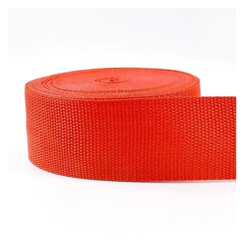 Gurtband 5 Meter 20–50 mm Polypropylen PP Nylon Gurtband for Gürtelband Hundehalsband Geschirr Outdoor Band Kleidungsstück Schuhe Band(Red,25mm) von ZRHWSPD