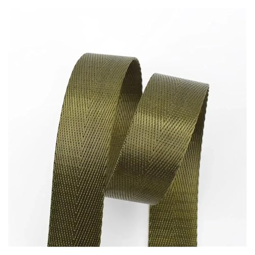 Gurtband 5 meter 20/25/32/38/50mm 1mm Dickes Festes Farbe Nylon Band for Sicherheitsgurt Rucksack Gurtband DIY Taschengurt Nähzubehör(Deep Green,20mm) von ZRHWSPD