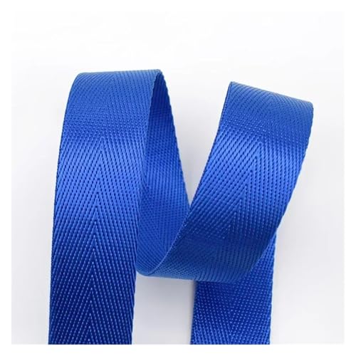 Gurtband 5 meter 20/25/32/38/50mm 1mm Dickes Festes Farbe Nylon Band for Sicherheitsgurt Rucksack Gurtband DIY Taschengurt Nähzubehör(RoyalBlue,50mm) von ZRHWSPD