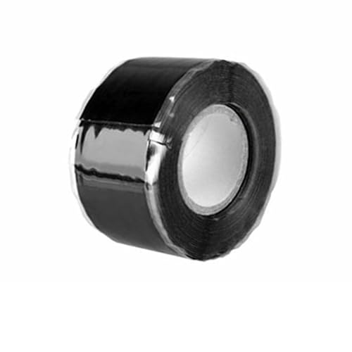 ZRHWSPD Dichtungsband Wasserdicht Wasserdichtes Klebeband, stoppt Lecks, Reparaturband, Leistung, selbstfließendes, starkes Gummi-Silikon-Klebeband, selbstklebend, isolierende Drahtbänder(Black) von ZRHWSPD