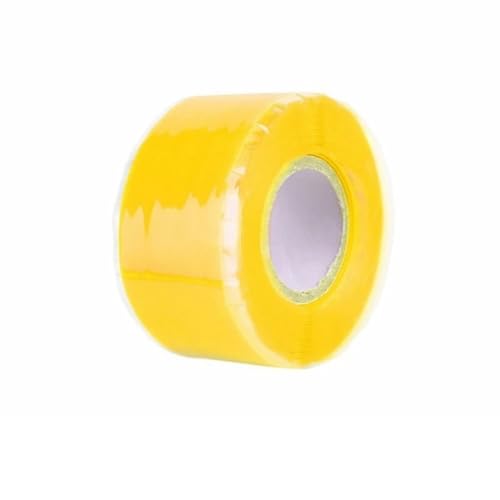 ZRHWSPD Dichtungsband Wasserdicht Wasserdichtes Klebeband, stoppt Lecks, Reparaturband, Leistung, selbstfließendes, starkes Gummi-Silikon-Klebeband, selbstklebend, isolierende Drahtbänder(Yellow) von ZRHWSPD