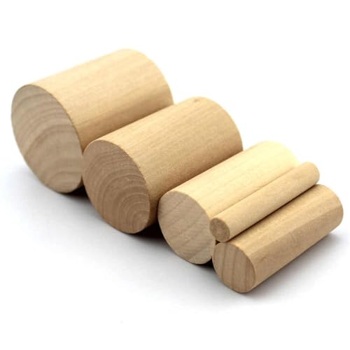 ZRHWSPD Holzstäbchen Zum Basteln 1-50Pcs Runde Kiefer Holz Stange Durchmesser 30mm Länge 55mm Massivholz Streifen DIY Zubehör(2pcs) von ZRHWSPD