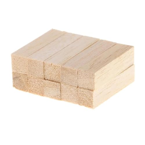 ZRHWSPD Holzstäbchen Zum Basteln 10 stücke 50 / 80mm Carving Blöcke Holz Carving Woodcraft Flache Dübel Modell, Der(80mm) von ZRHWSPD