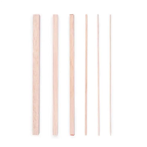 ZRHWSPD Holzstäbchen Zum Basteln 2/3/4/10/12/15mm Balsa Holz Handwerk Platz Knüppel Modell Spielzeug Gebäude Carving DIY(15mmX200mm 5pcs) von ZRHWSPD