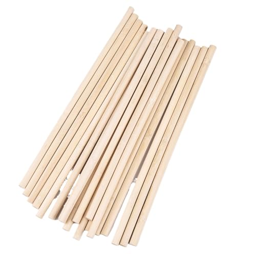 ZRHWSPD Holzstäbchen Zum Basteln 20-50 stücke 30cm Runde Holz Sticks DIY Handgemachte Handwerk Machen Gebäude Modell(10x300mm-20pcs) von ZRHWSPD