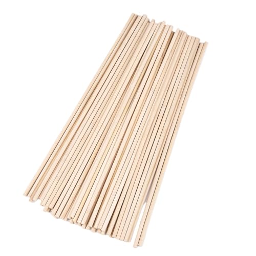 ZRHWSPD Holzstäbchen Zum Basteln 20-50 stücke 30cm Runde Holz Sticks DIY Handgemachte Handwerk Machen Gebäude Modell(5x300mm-50pcs) von ZRHWSPD