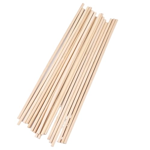 ZRHWSPD Holzstäbchen Zum Basteln 20-50 stücke 30cm Runde Holz Sticks DIY Handgemachte Handwerk Machen Gebäude Modell(6x300mm-20pcs) von ZRHWSPD