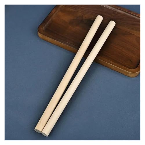 ZRHWSPD Holzstäbchen Zum Basteln 3–14 mm runde Holzstäbe for DIY Holzhandwerk Zahnrad-Sticks Pegs Sticks Herstellung von Kuchen Dübel(14x300mm-2pcs) von ZRHWSPD