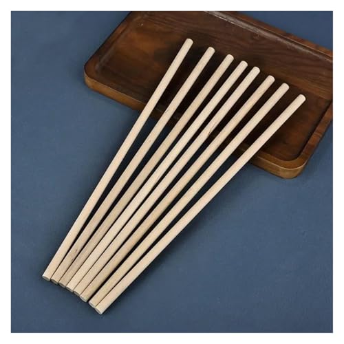 ZRHWSPD Holzstäbchen Zum Basteln 3–14 mm runde Holzstäbe for DIY Holzhandwerk Zahnrad-Sticks Pegs Sticks Herstellung von Kuchen Dübel(8x300mm-8pcs) von ZRHWSPD