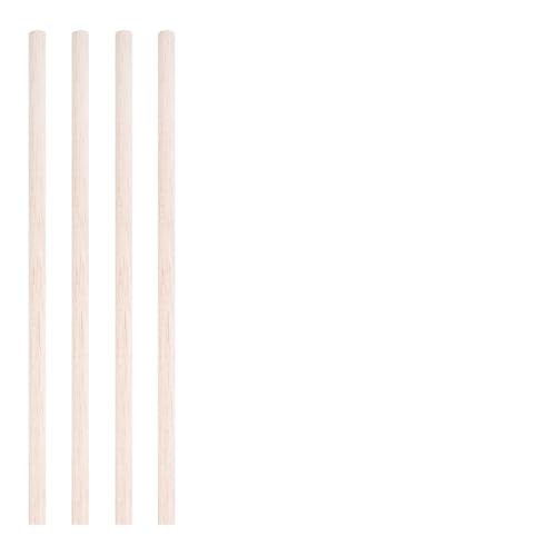 ZRHWSPD Holzstäbchen Zum Basteln 3-30 Teile/los Durchmesser 3-12mm Balsaholz Runde Sticks for DIY Flugzeug/Boot Modell Gebäude Zubehör Holz Dübel for Crafting 10-50cm(10x300mm-4pcs) von ZRHWSPD