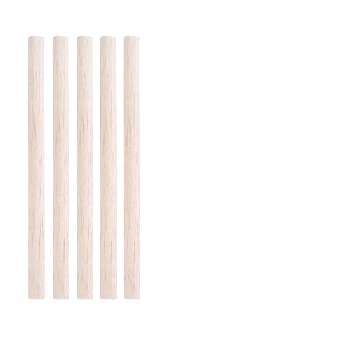 ZRHWSPD Holzstäbchen Zum Basteln 3-30 Teile/los Durchmesser 3-12mm Balsaholz Runde Sticks for DIY Flugzeug/Boot Modell Gebäude Zubehör Holz Dübel for Crafting 10-50cm(12x200mm-5pcs) von ZRHWSPD