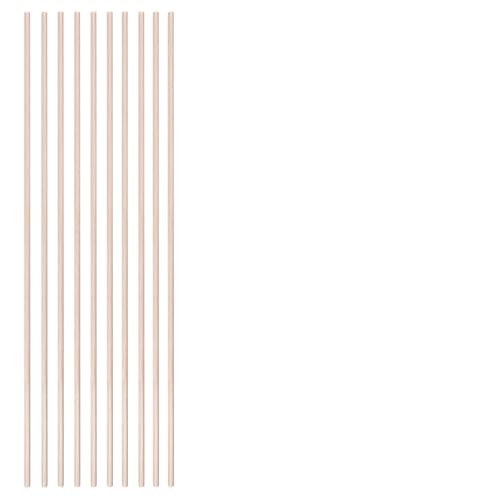 ZRHWSPD Holzstäbchen Zum Basteln 3-30 Teile/los Durchmesser 3-12mm Balsaholz Runde Sticks for DIY Flugzeug/Boot Modell Gebäude Zubehör Holz Dübel for Crafting 10-50cm(5x500mm-10pcs) von ZRHWSPD