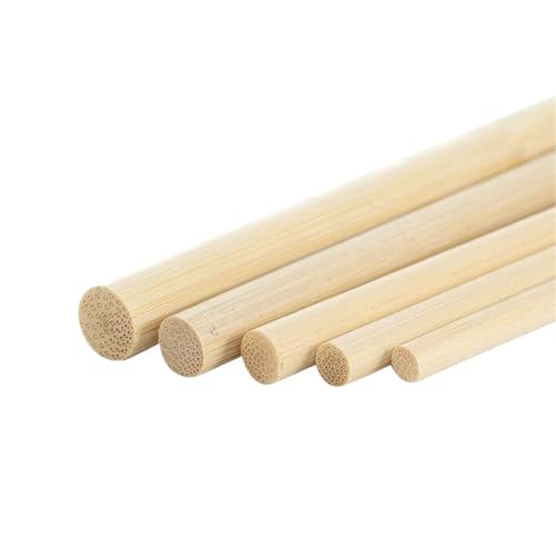 ZRHWSPD Holzstäbchen Zum Basteln 3–8 mm runde Holzstäbe, DIY, handgefertigt, Basteln, Herstellung von kleinen Holzstäben, Material(4.0mmx20cm-30Pcs) von ZRHWSPD