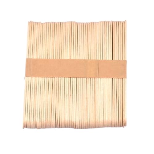 ZRHWSPD Holzstäbchen Zum Basteln 50 Teile/los Holz & Bunte Holz Popsicle Stick for EIS-Sticks Handgemachte DIY Holz Handwerk Kunst(Log Color,150x10x2mm) von ZRHWSPD