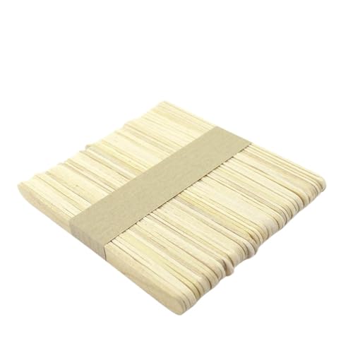ZRHWSPD Holzstäbchen Zum Basteln 50Pcs Holz Popsicle Sticks Kreative Puzzle DIY Hand Handwerk Bausteine ​​Zubehör(Log Color Small 50pcs) von ZRHWSPD