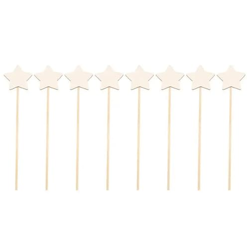 ZRHWSPD Holzstäbchen Zum Basteln 8 stücke Fee Stick Hand Malerei Spielzeug Holz Handwerk DIY Handwerk Kunst Nähen Kreative(Style B) von ZRHWSPD