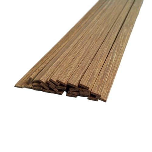 ZRHWSPD Holzstäbchen Zum Basteln Benutzerdefinierte echte Teakholzstange DIY-Material 45 cm 50 cm x 2/3/4/5/6/7/10/20 mm 1 mm dick 10 Stück(Size 450x5mm 10pcs) von ZRHWSPD