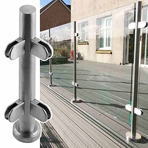 ZRQSMCX Glasgeländerpfosten für den Innen- und Außenbereich, Glasgeländer-Handlaufsystem für Terrassen, Treppenhäuser, Balkone, Glasplatten-Klemmen-Set,Silver-Corner Post-65cm ZRQSMCX Glasgeländerpfosten für den Innen- und Außenbereich, Glasgeländer-Handlaufsystem für Terrassen, Treppenhäuser, Balkone, Glasplatten-Klemmen-Set,Silver-Corner Post-65cm von ZRQSMCX